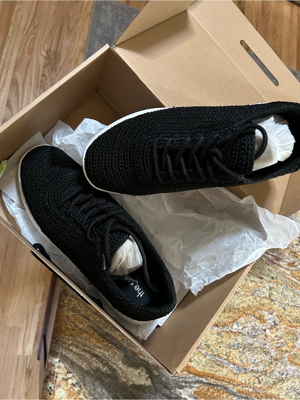 The Sak Women’s Black Knit Lace-Up Sneakers with White Sole